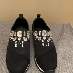 Brand new. BCBG generation women’s slip on sneakers bejeweled. Size 7.